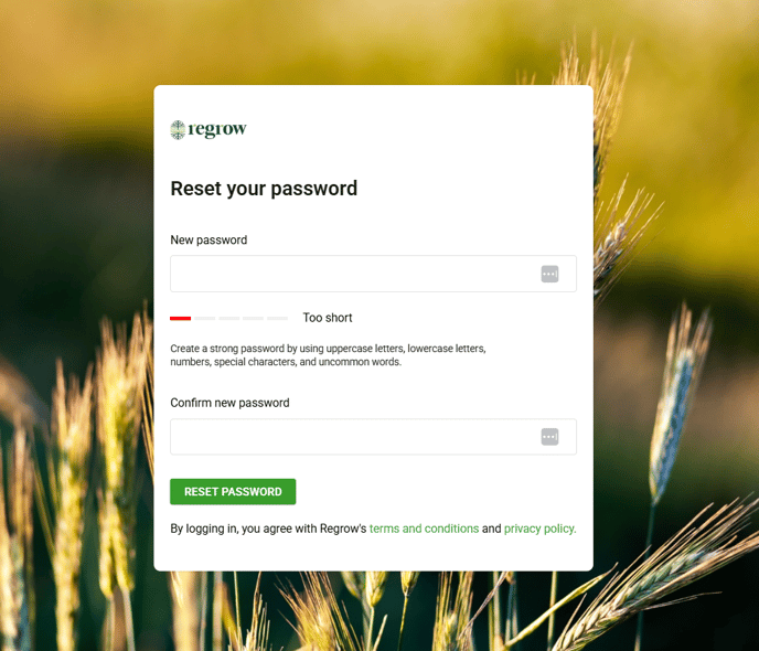 Reset password